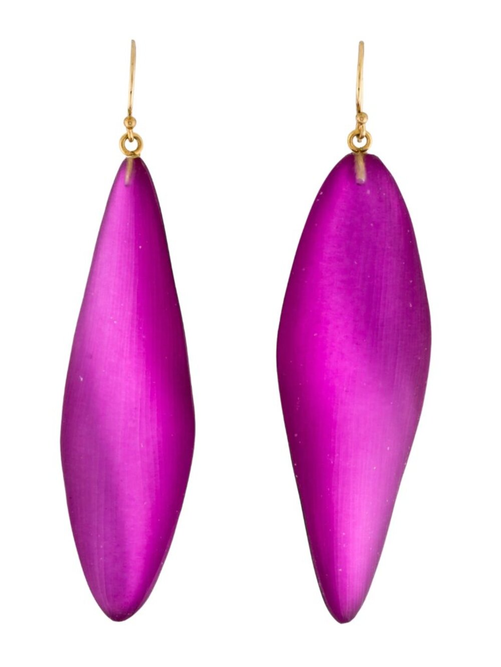 Alexis Bittar Textured Lucite Drop Earrings (Fuchsia)